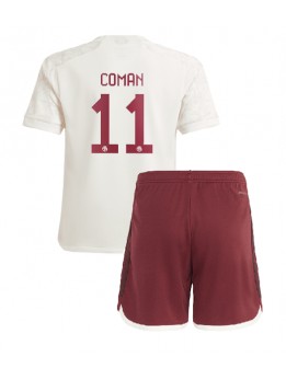 Bayern Munich Kingsley Coman #11 Ausweichtrikot für Kinder 2023-24 Kurzarm (+ Kurze Hosen)